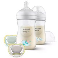 Philips Avent Набор подарочный Natural Response: 2 бутылочки 250 мл, 2 пустышки ultra soft					