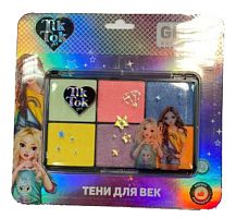 Tik Tok Girl Тени для век, 6 оттенков, с блестками					