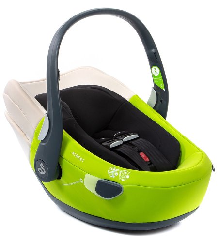 Swandoo Автокресло Albert I-Size 1.1 (0-13 кг) / цвет Lime Green & Coconut White (салатово-белый)